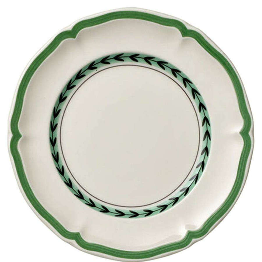 Dining & Bar * | Villeroy & Boch French Garden Green Line White Porcelain Appetizer Plate Sales