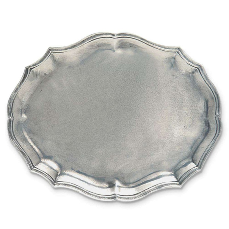 Dining & Bar * | Match Modern Gallic Pewter Tray Best-Selling