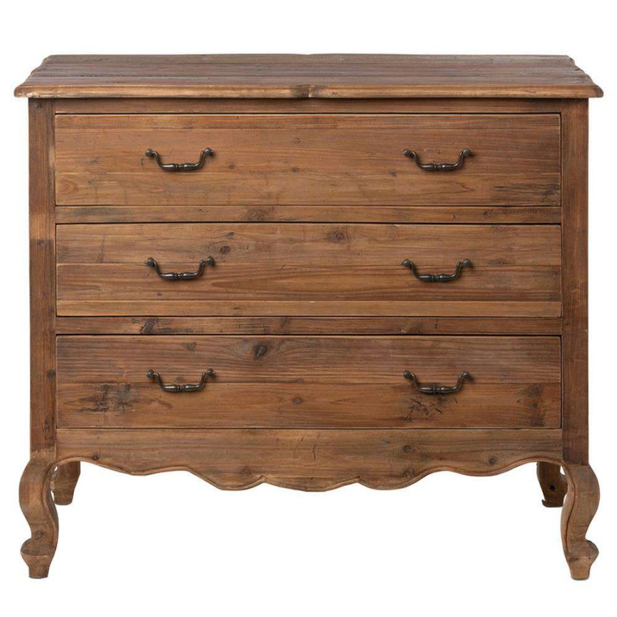 Furniture * | Mackenzie French Country Brown Reclaimed Pine Wood Rectangular Console Table Special