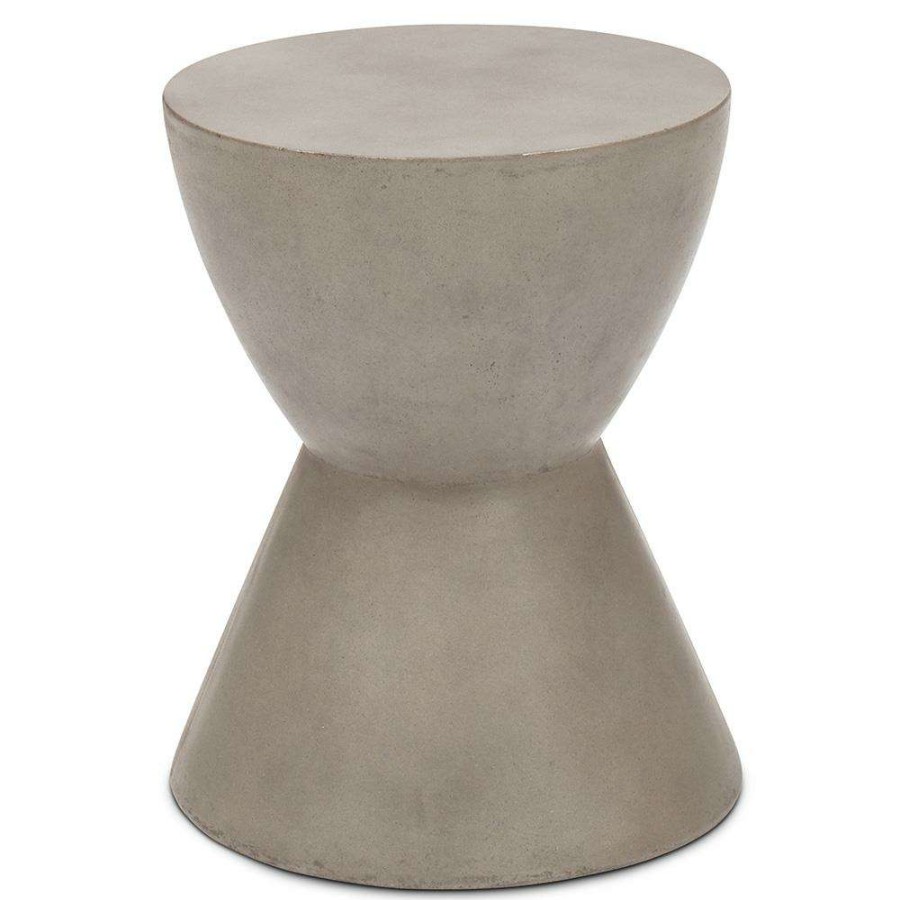 Outdoor * | Stella Industrial Loft Dark Grey Concrete Hourglass Outdoor Stool Official