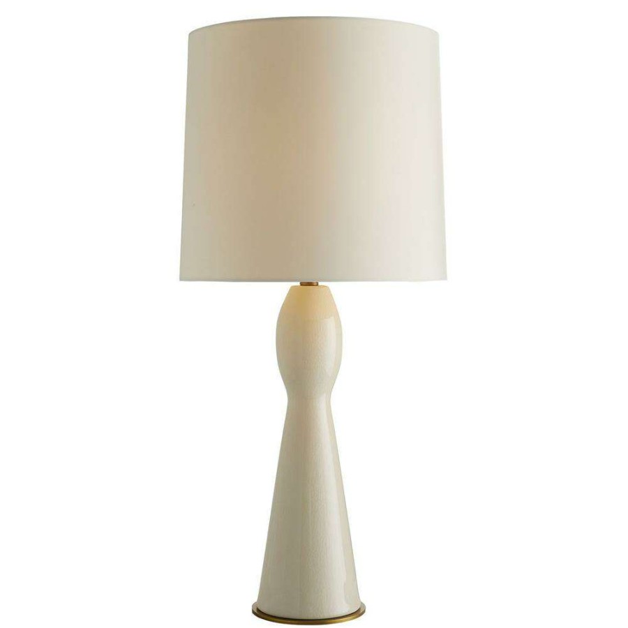 Lighting * | Arteriors Janet Modern Classic Off-White Crackle Ceramic Table Lamp Quick Delivery