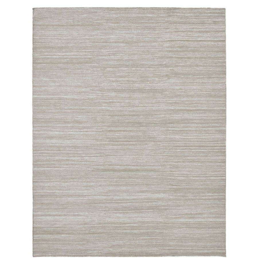 Rugs * | Stark Rockwell Modern Sand Striped Performance Acrylic Outdoor Rug 6'X9 Discounts