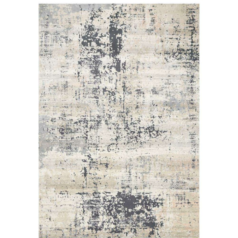 Rugs * | Loloi Lucia Modern Classic Grey Abstract Patterned Rug 5'2 X7'7 Official