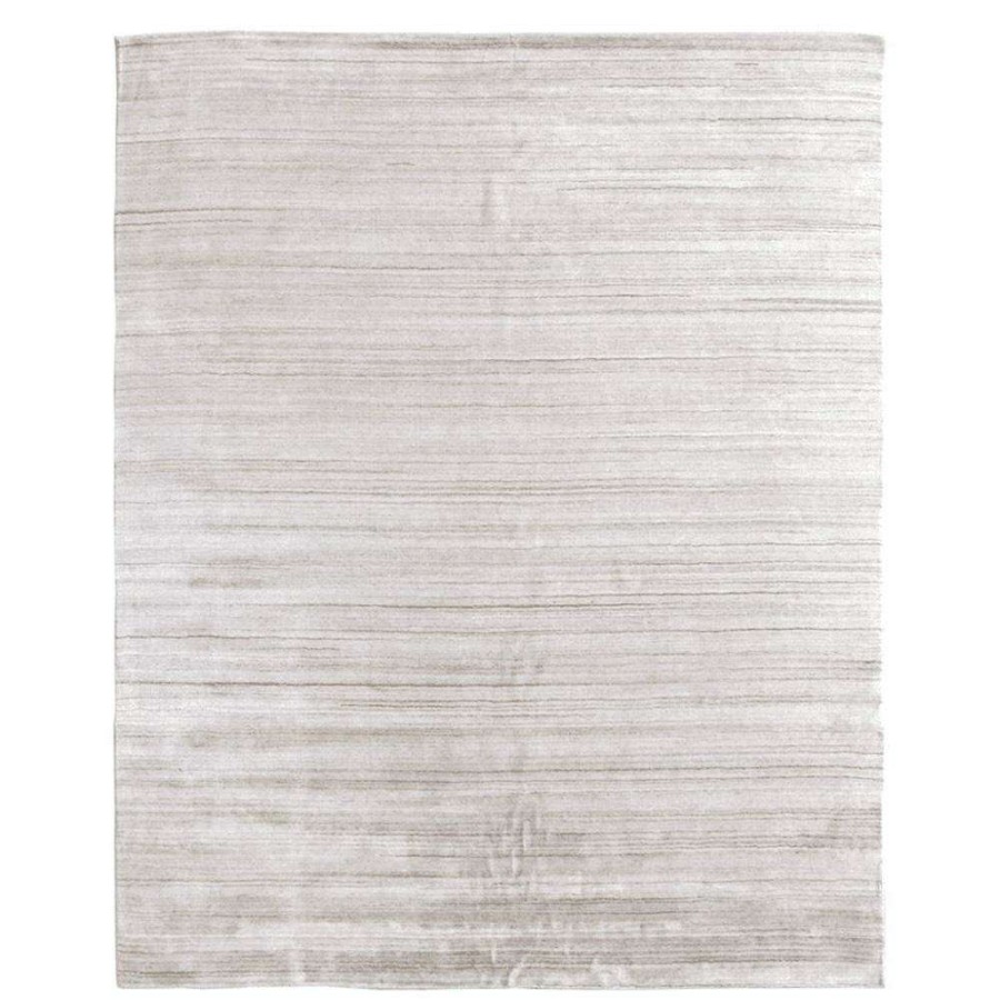 Rugs * | Exquisite Rugs Sanctuary Modern Cream Wool Bamboo Silk Solid Rug 6'X9 New In