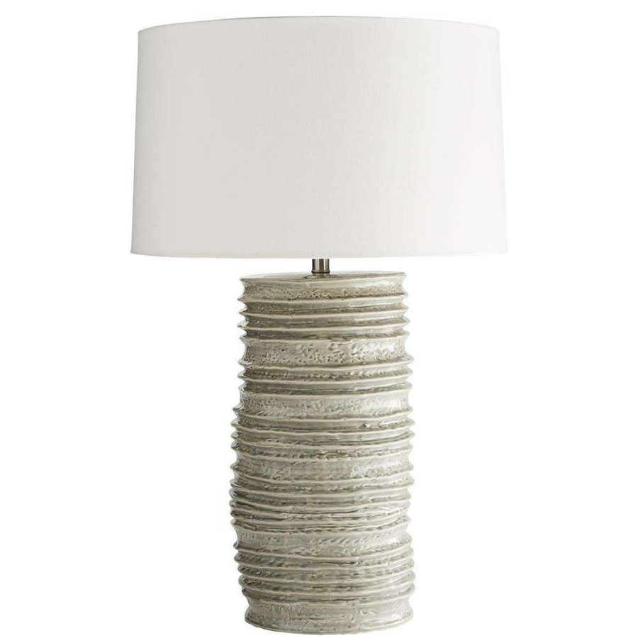 Lighting * | Arteriors Homer Modern Classic Celadon Wash Ridged Porcelain Table Lamp Discount