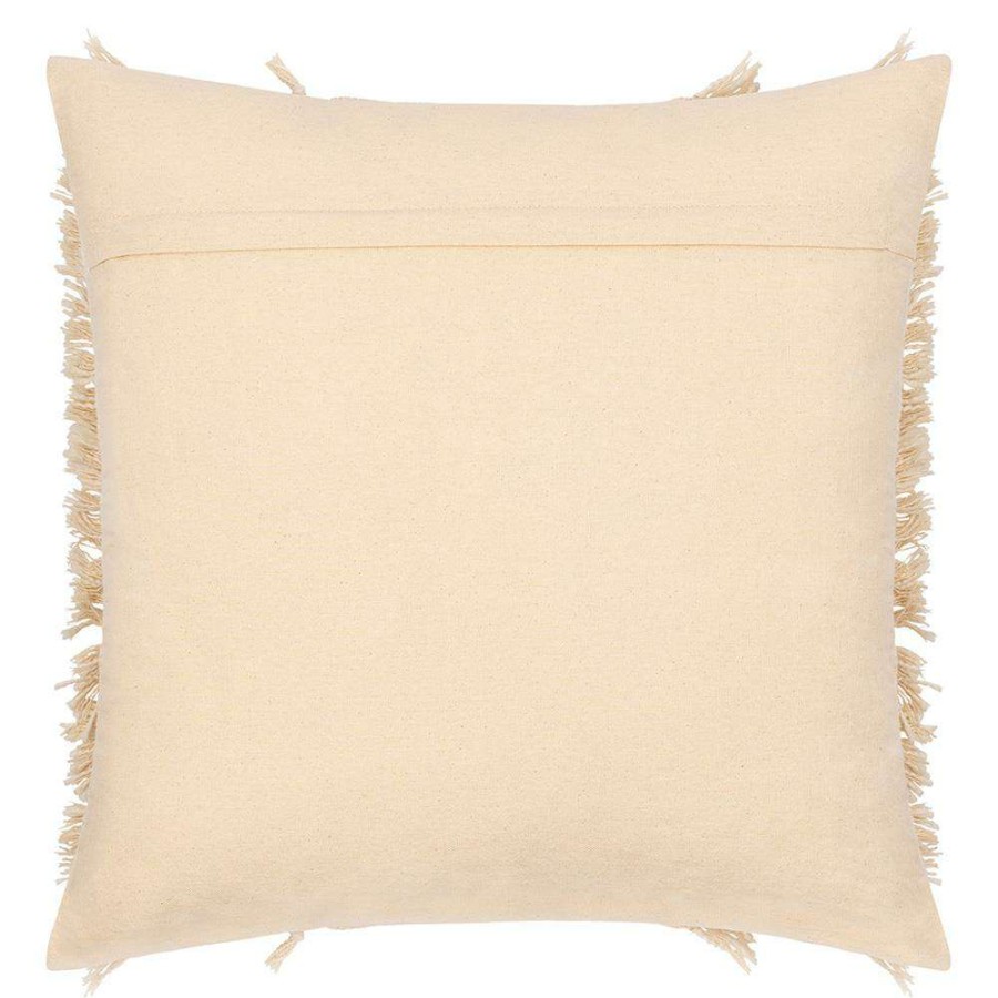 Decor * | Pippa Coastal Beach Beige Cotton Tassled Decorative Lumbar Pillow 14 22 Exactly Discount