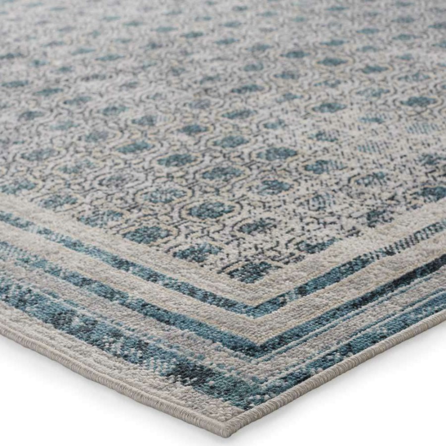 Rugs * | Jaipur Living Vibe Allora Global Bazaar Blue Trellis Patterned Washable Rug 5'3 X8 Top Sell