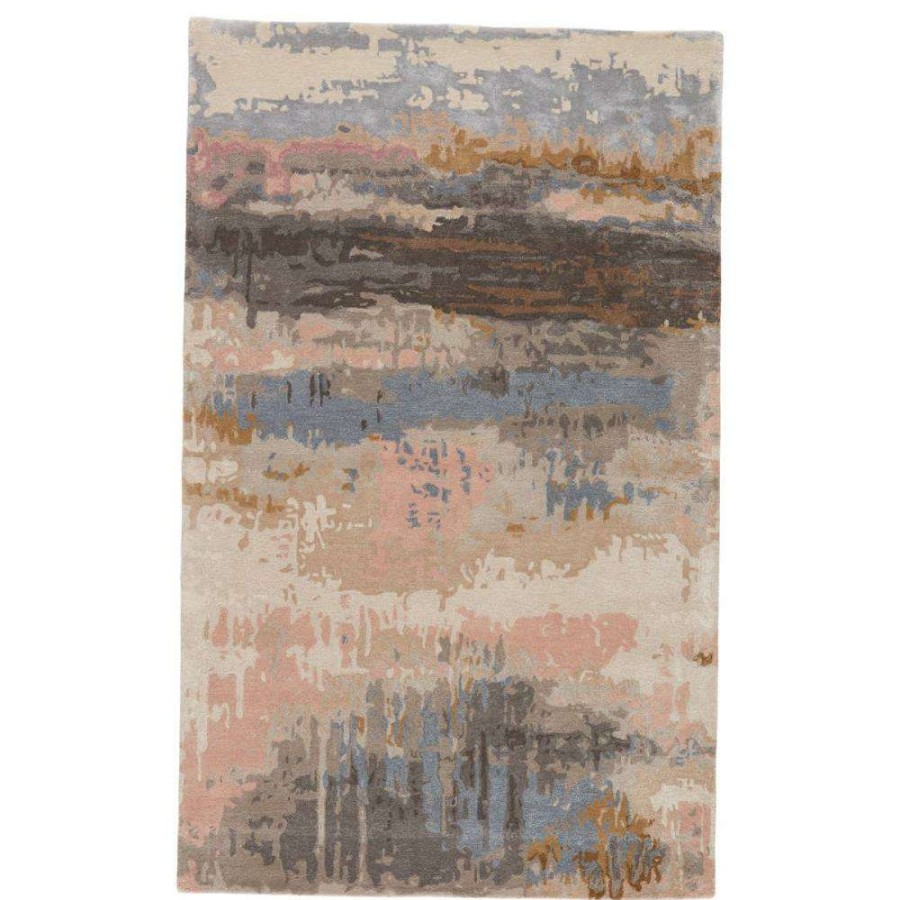 Rugs * | Jaipur Living Genesis Modern Blue Grey Beige Hand Tufted Abstract Patterned Rug 8'X11 Exclusive Design