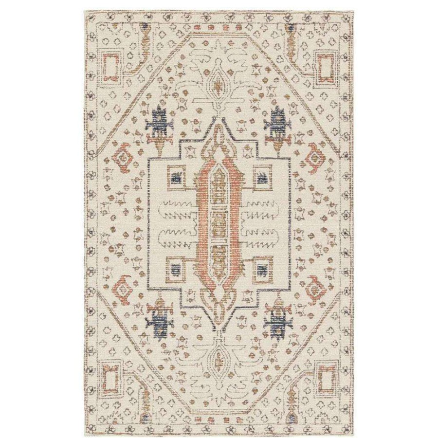 Rugs * | Jaipur Living Dahir Global Bazaar Cream Wool Tribal Patterned Rug 10'X14 High Quality