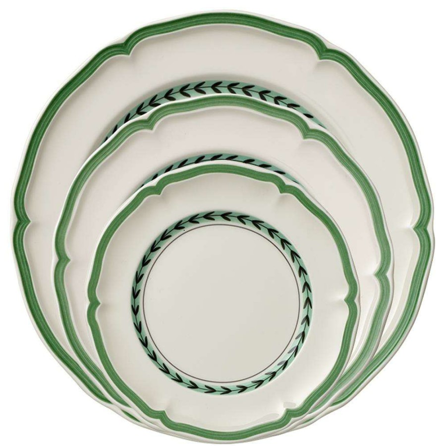 Dining & Bar * | Villeroy & Boch French Garden Green Line White Porcelain Dinnerware Collection Exactly Discount