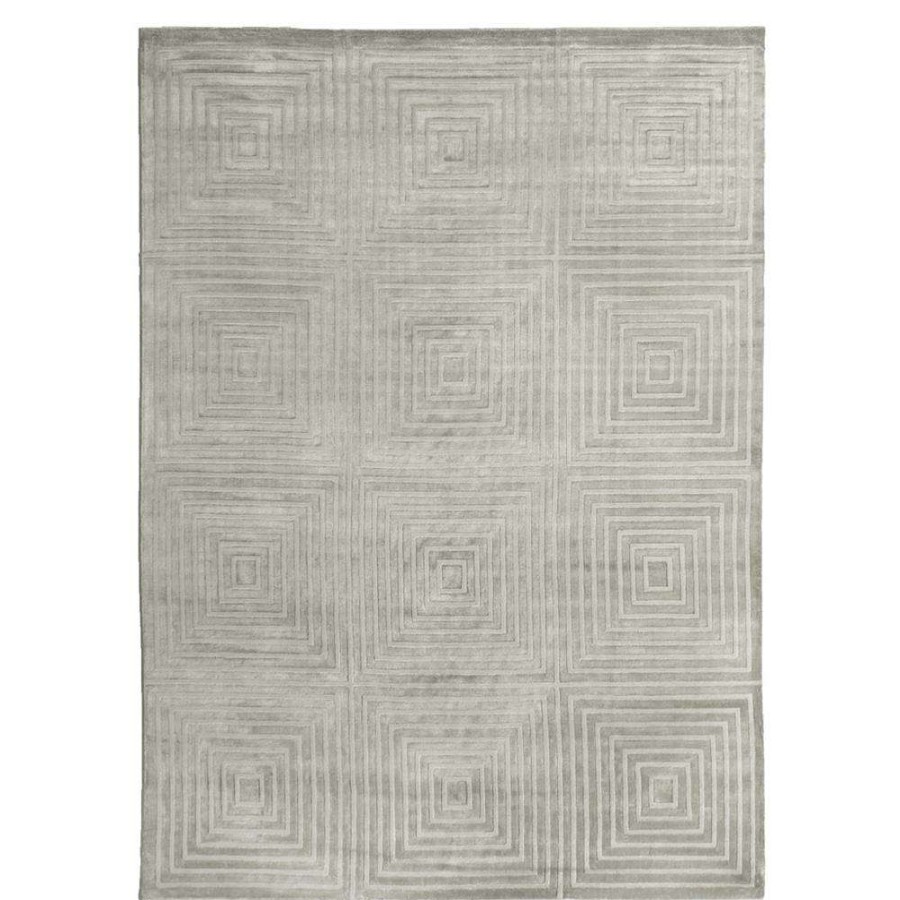 Rugs * | Exquisite Rugs Dove Embossed Modern Classic Light Grey Silk Solid Rug 12'X15 Discounts