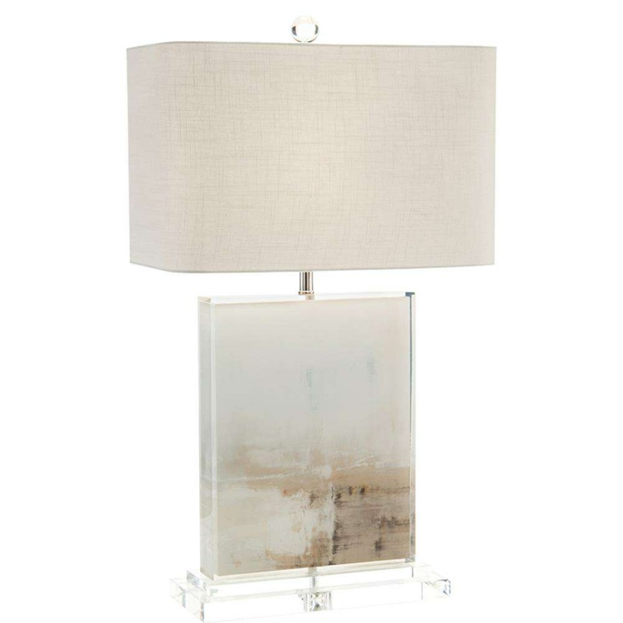 Lighting * | John-Richard Modern Classic Dune Printed Fabric Table Lamp High Quality