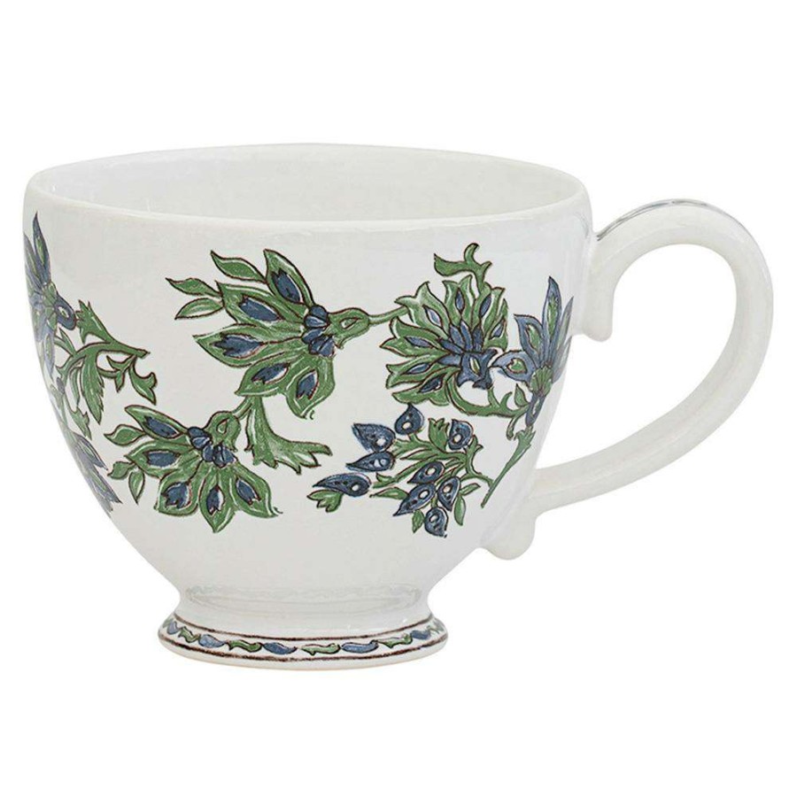 Dining & Bar * | Juliska Bohemian Vine French Green Ceramic Cofftea Cup Set Of 4 High Quality