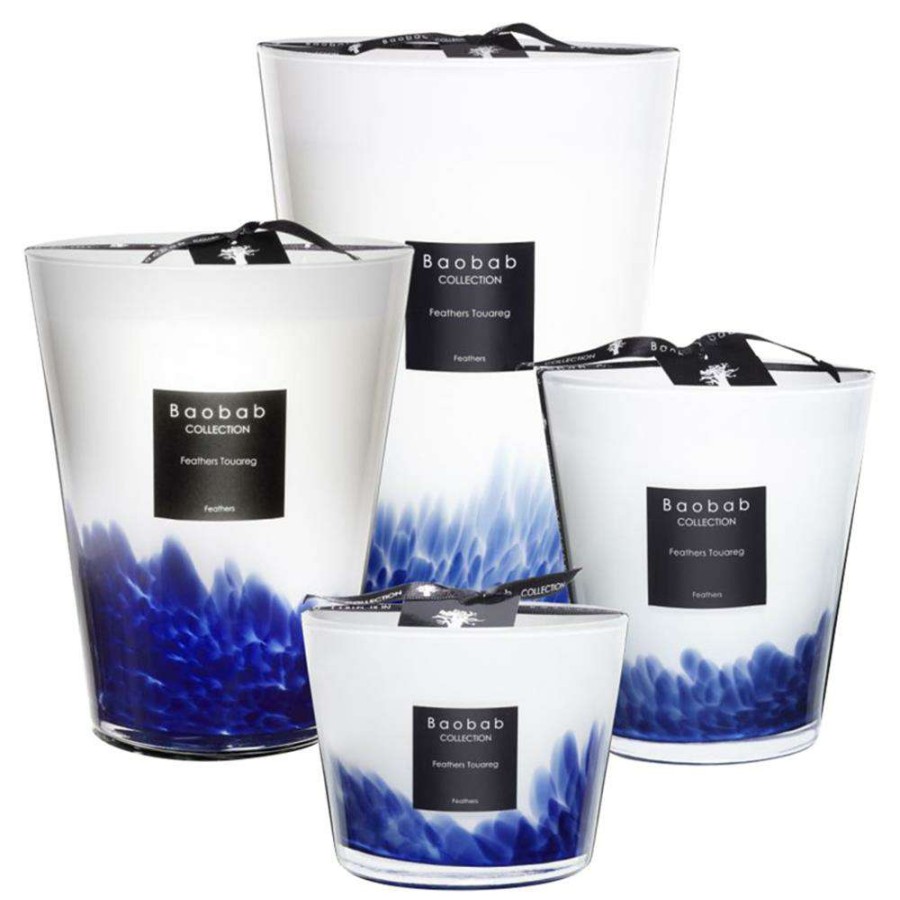 Decor * | Baobab Collection Coastal Feathers Touareg Candle Medium Exactly Discount