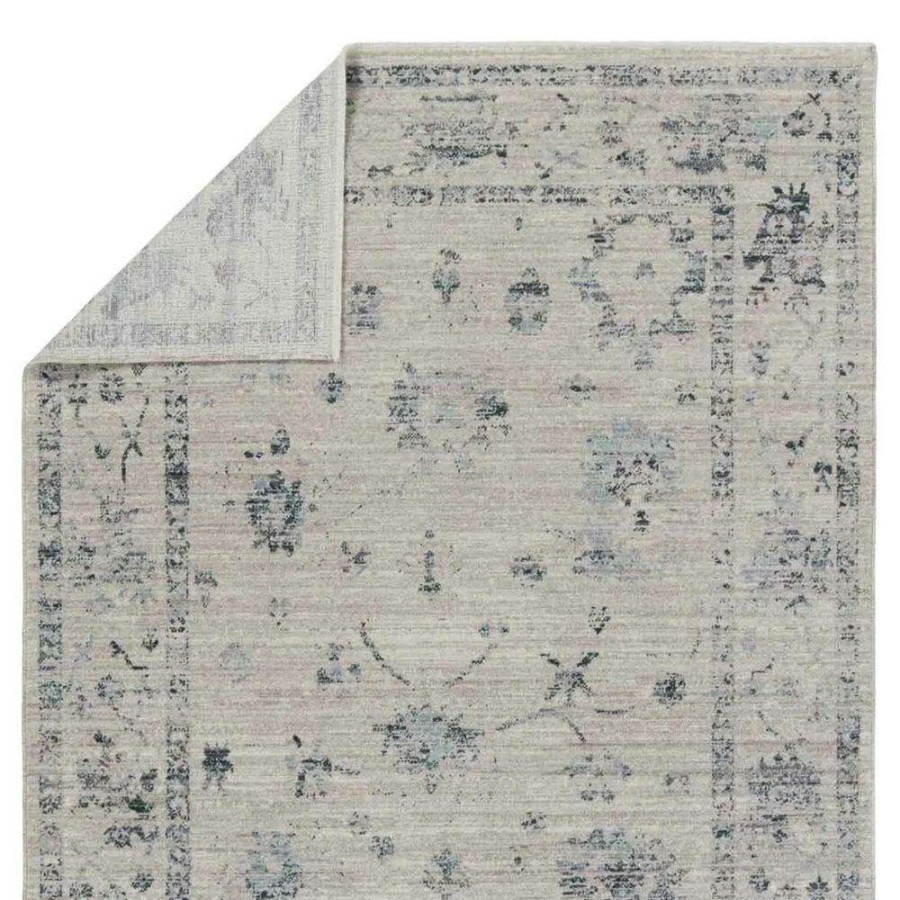 Rugs * | Jaipur Living Vibe Adelaide French Country Blue Floral Patterned Rug 10'X14 Discounts