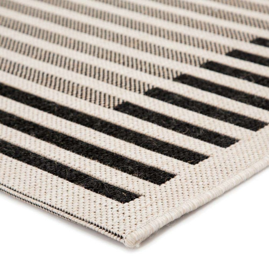 Rugs * | Jaipur Living Catamaran Modern Beige Black Striped Pattern Outdoor Rug 2'X3'7 Quick Delivery