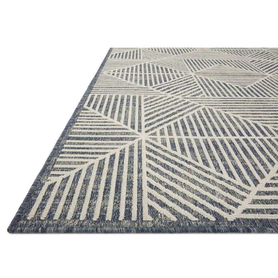 Rugs * | Loloi Grant Modern Classic Denim Geometric Patterned Rug 3'11" X 5'11" Reasonable Price