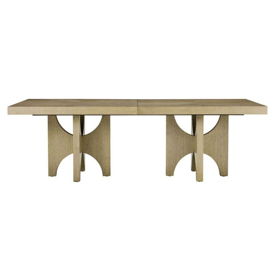 Furniture * | Theodore Alexander Catalina Dune Brown Oak Extendable Rectangular Dining Table 97-133 W Exactly Discount