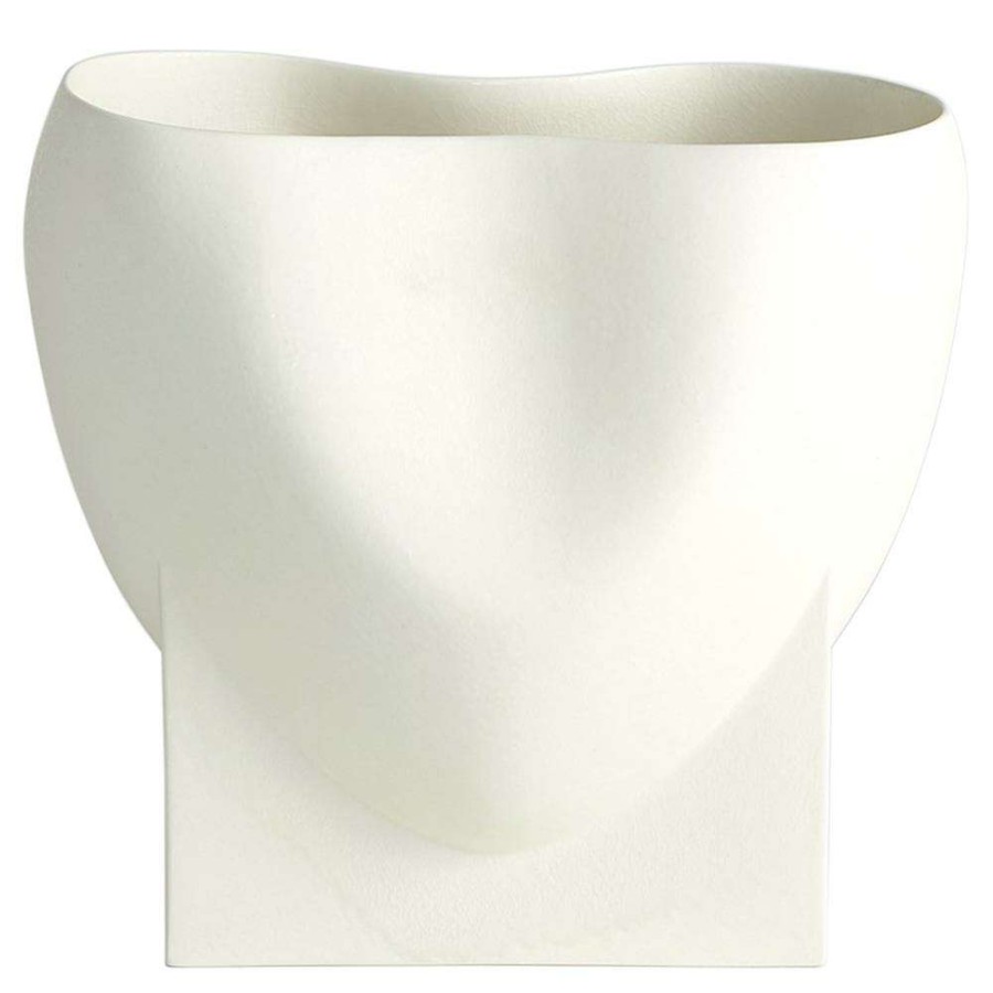 Decor * | Studio A Home Orpheus Modern Classic Matte White Ceramic Decorative Bowl Excellent Quality