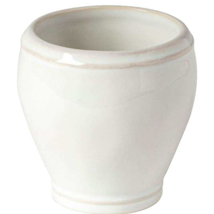 Bedding & Bath * | Casafina Fontana Modern Classic White Glazed Stoneware Bath Tumbler Quick Delivery