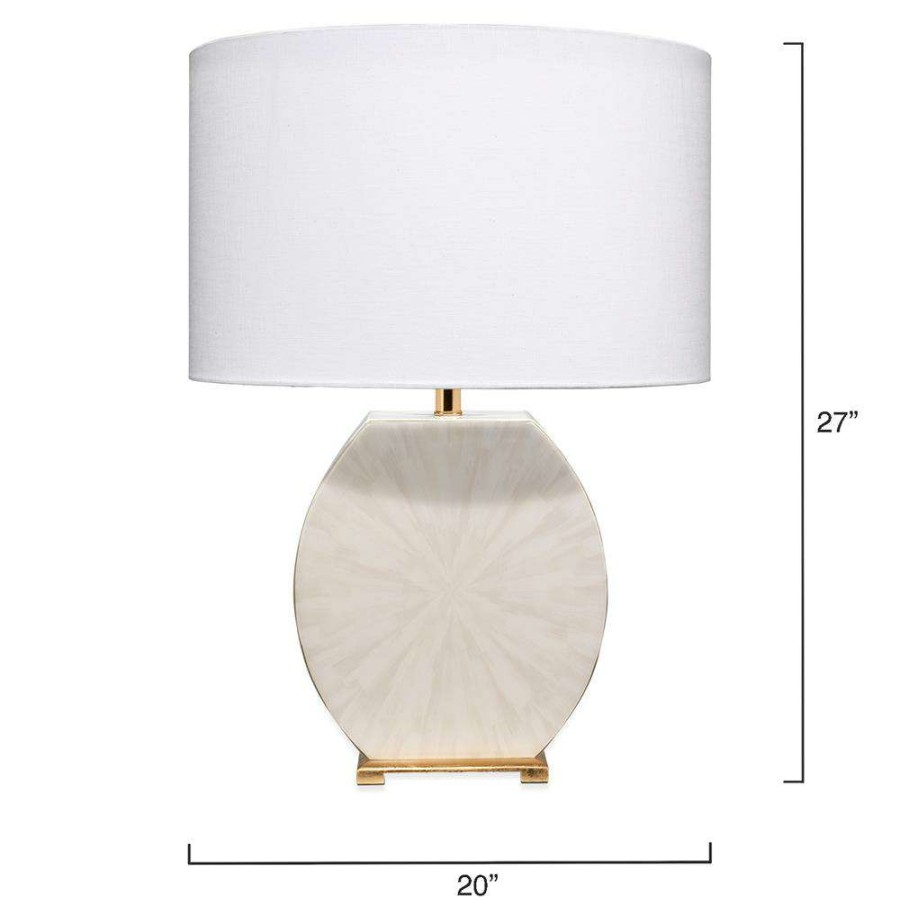 Lighting * | Lucius Hollywood Regency Cream Radiant Lacquer Gold Metal Bedside Table Lamp Discounts