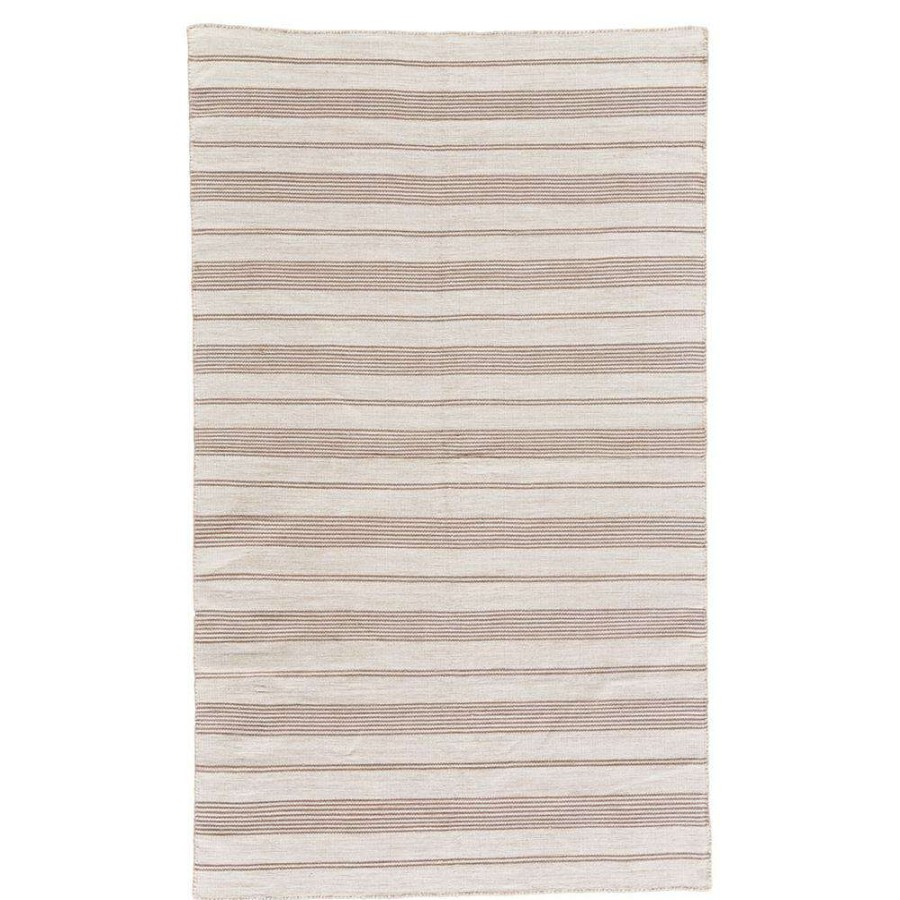 Rugs * | Claude Modern Classic Brown Striped Outdoor Rug 5'X8 High Quality