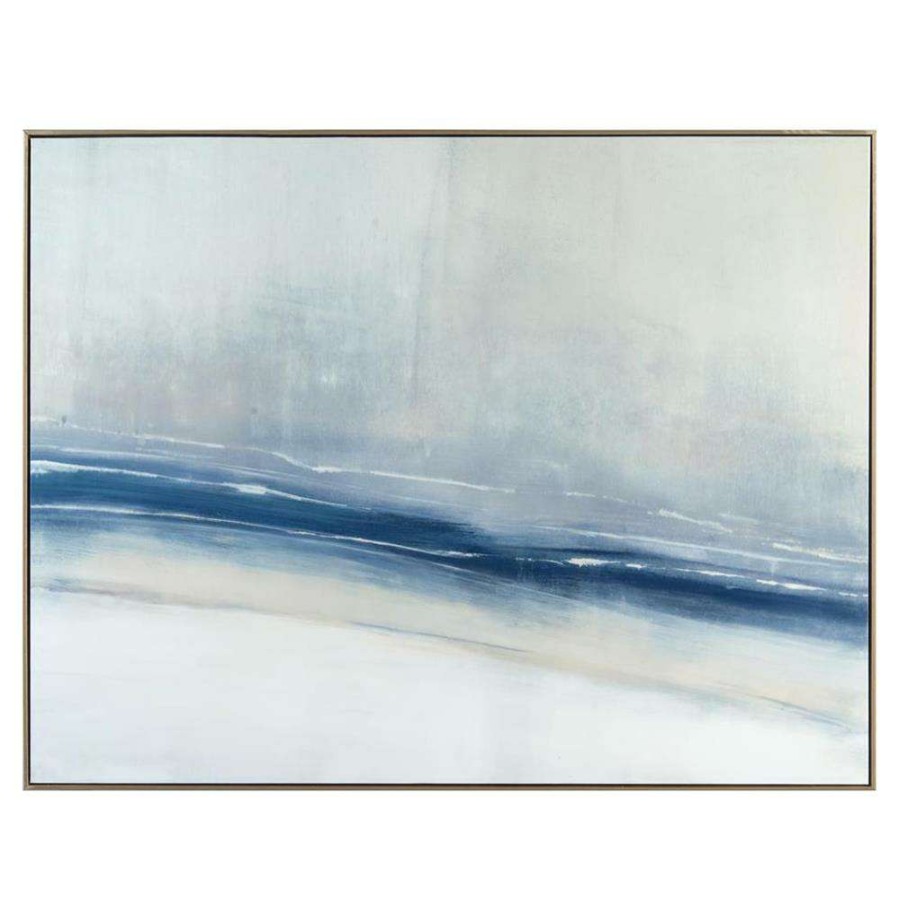 Art * | John-Richard Enigma 10 By Carol Benson-Cobb Blue Abstract Silver Frame Painting Exclusive Design