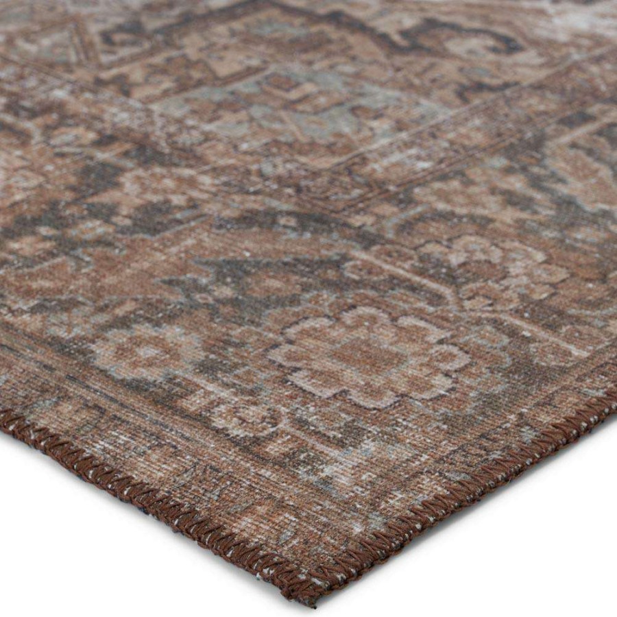 Rugs * | Jaipur Living Minita Global Bazaar Brown Medallion Patterned Rug 5'X7'6 Lower Price