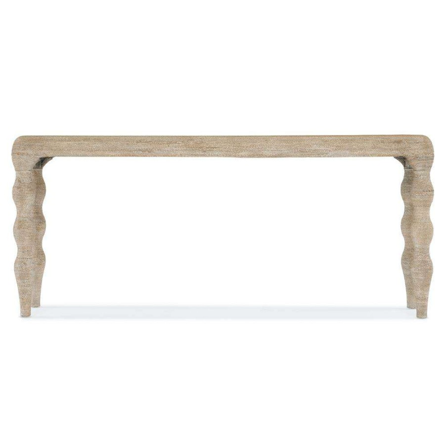 Furniture * | Miguel Coastal Beach Brown Wood Rope Wrapped Console Table Sales