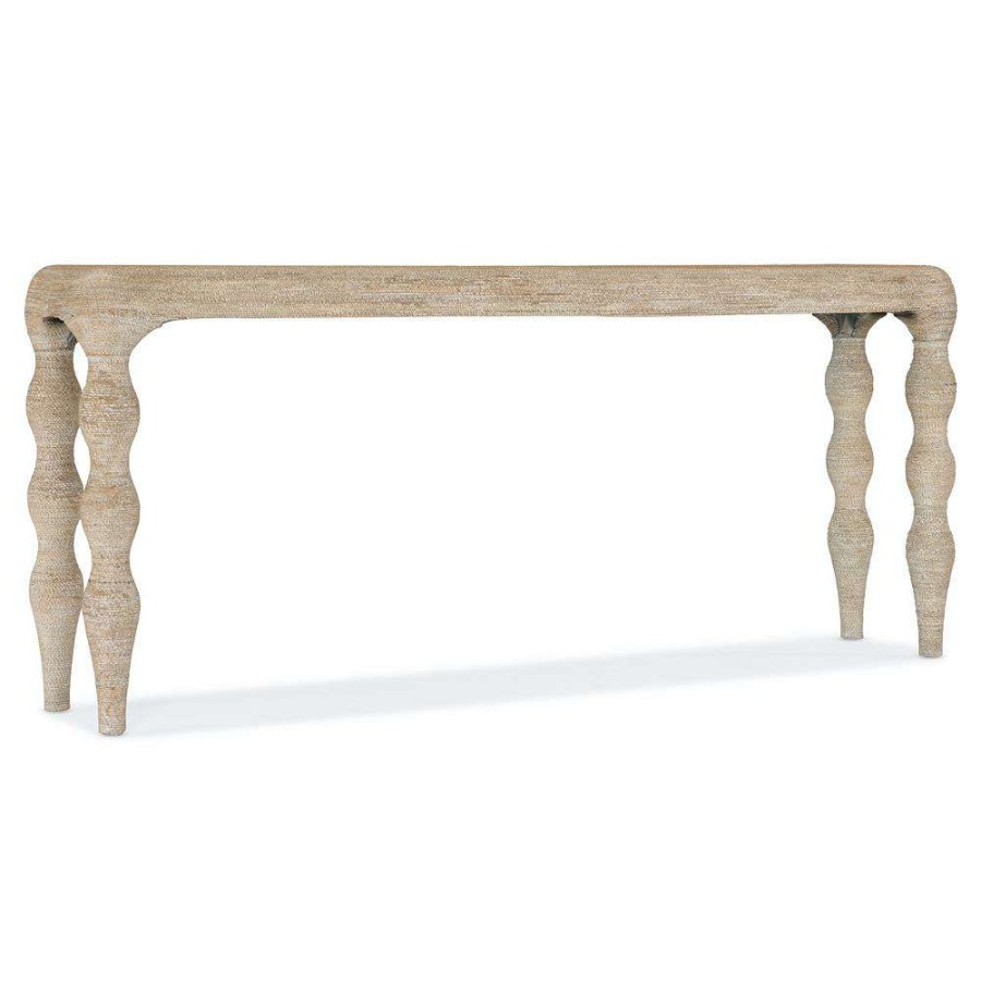 Furniture * | Miguel Coastal Beach Brown Wood Rope Wrapped Console Table Sales