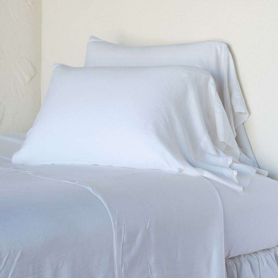 Bedding & Bath * | Bella Notte Madera Luxe French Country White Lyocell Fitted Sheet Twin Xl Sales