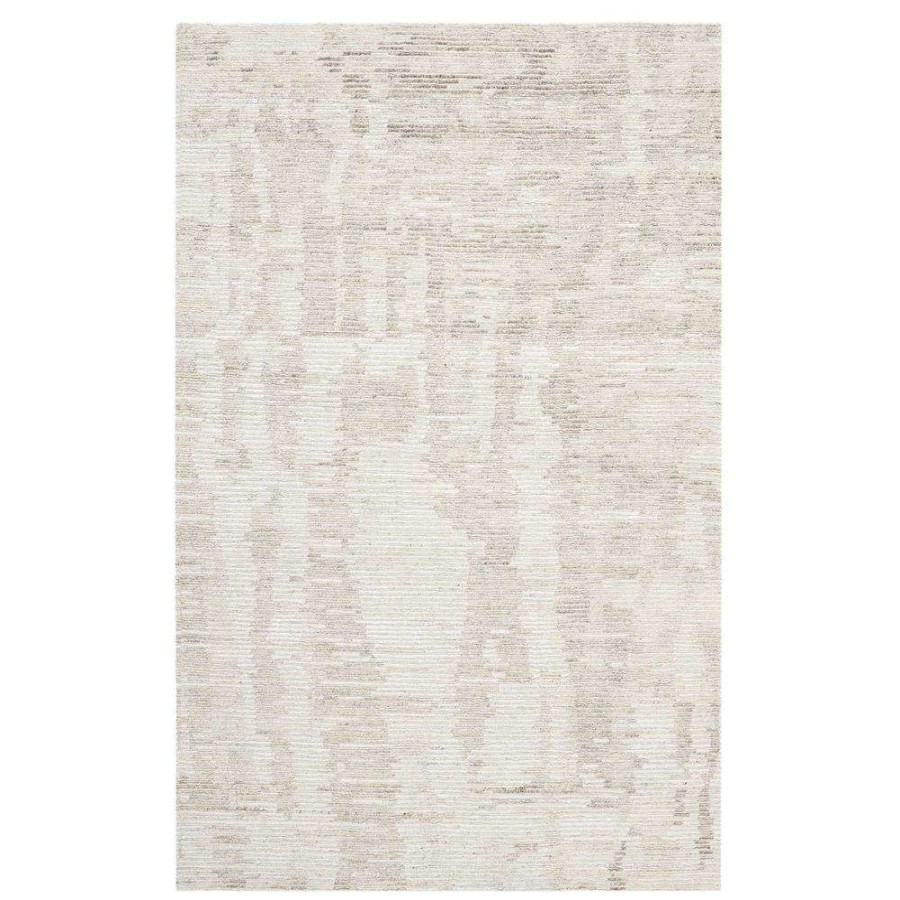 Rugs * | Eivor Modern Classic Cream Textured Solid Rug 5'6 X7'5 Lower Price