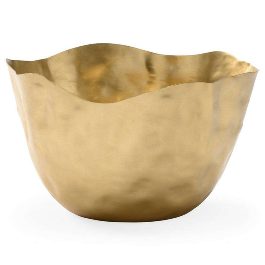 Decor * | Chelsea House Hollywood Regency Gold Metal Aluminum Organic Decorative Bowl Excellent Quality