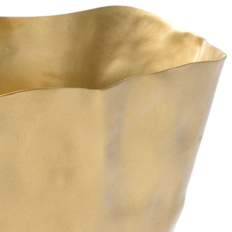 Decor * | Chelsea House Hollywood Regency Gold Metal Aluminum Organic Decorative Bowl Excellent Quality