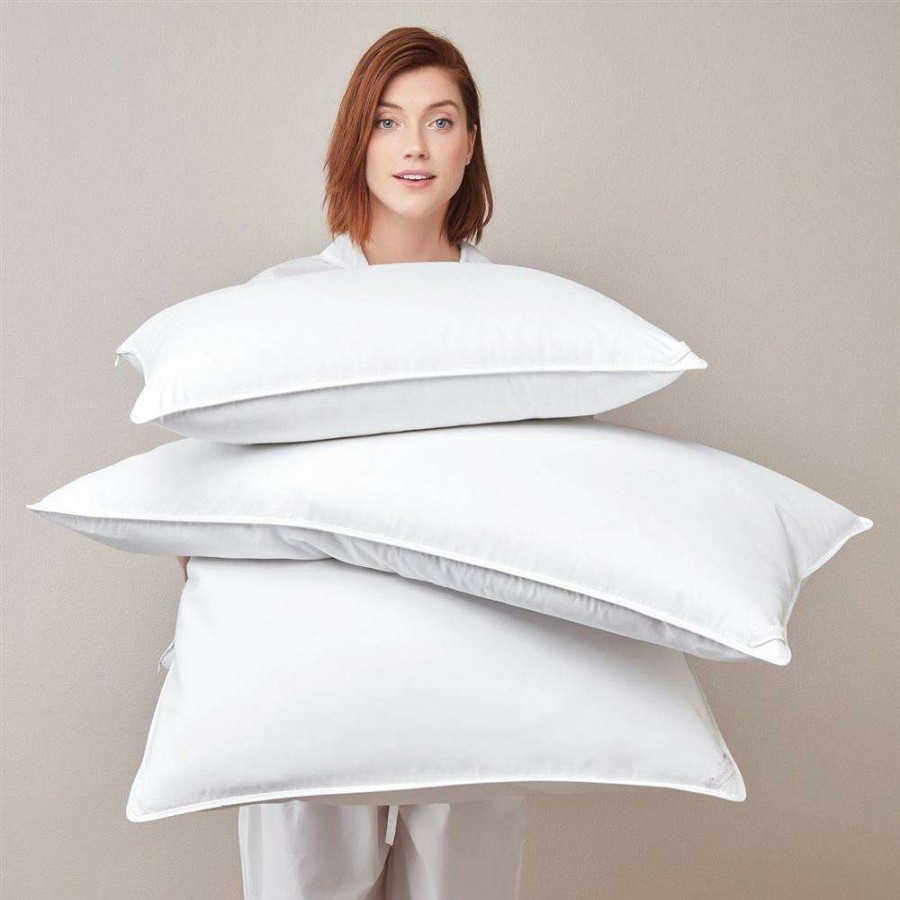 Bedding & Bath * | Peacock Alley Modern White Medium Down Alternative Pillow Standard Exclusive Design