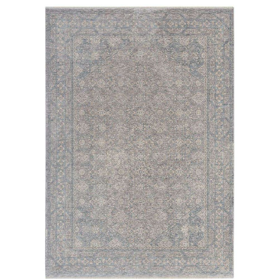 Rugs * | Solo Rugs Mesut Global Bazaar Blue Patterned Rug 7'9 X10'2 Promotion