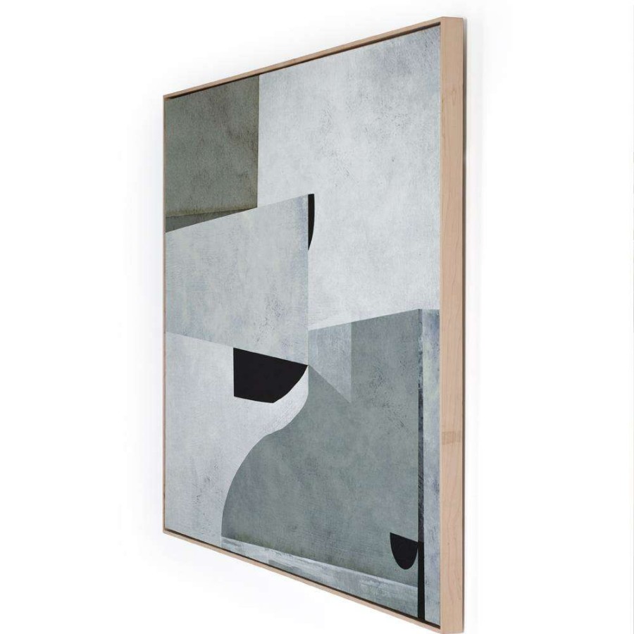 Art * | Khoklova Modern Classic Grey Abstract Natural Frame Painting Lower Price