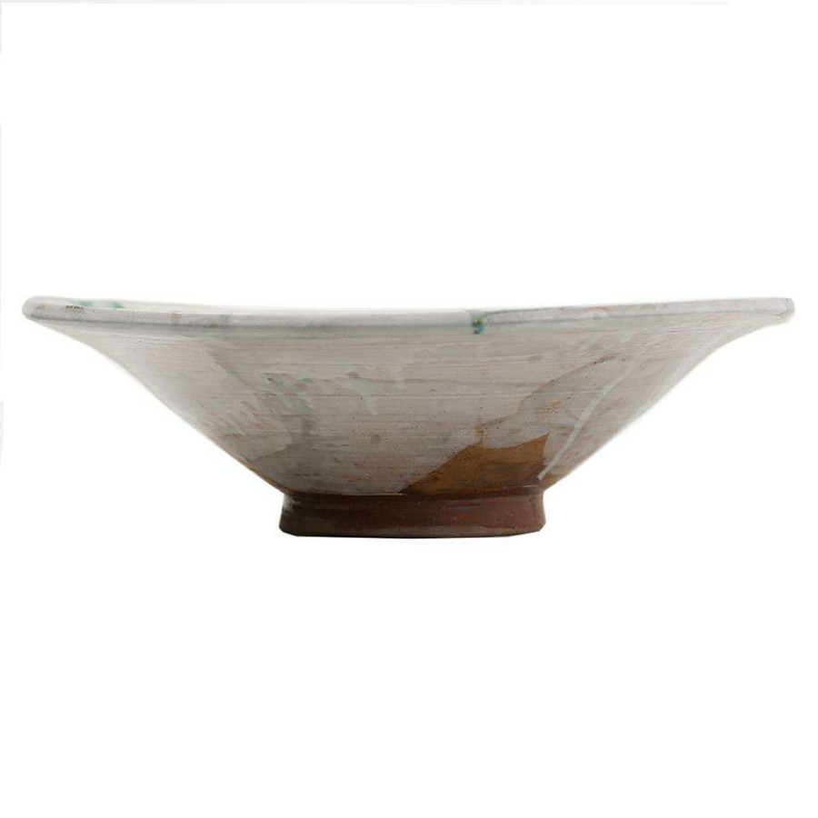 Decor * | Emma Mid Century Modern White Earthenware Bowl Free Delivery