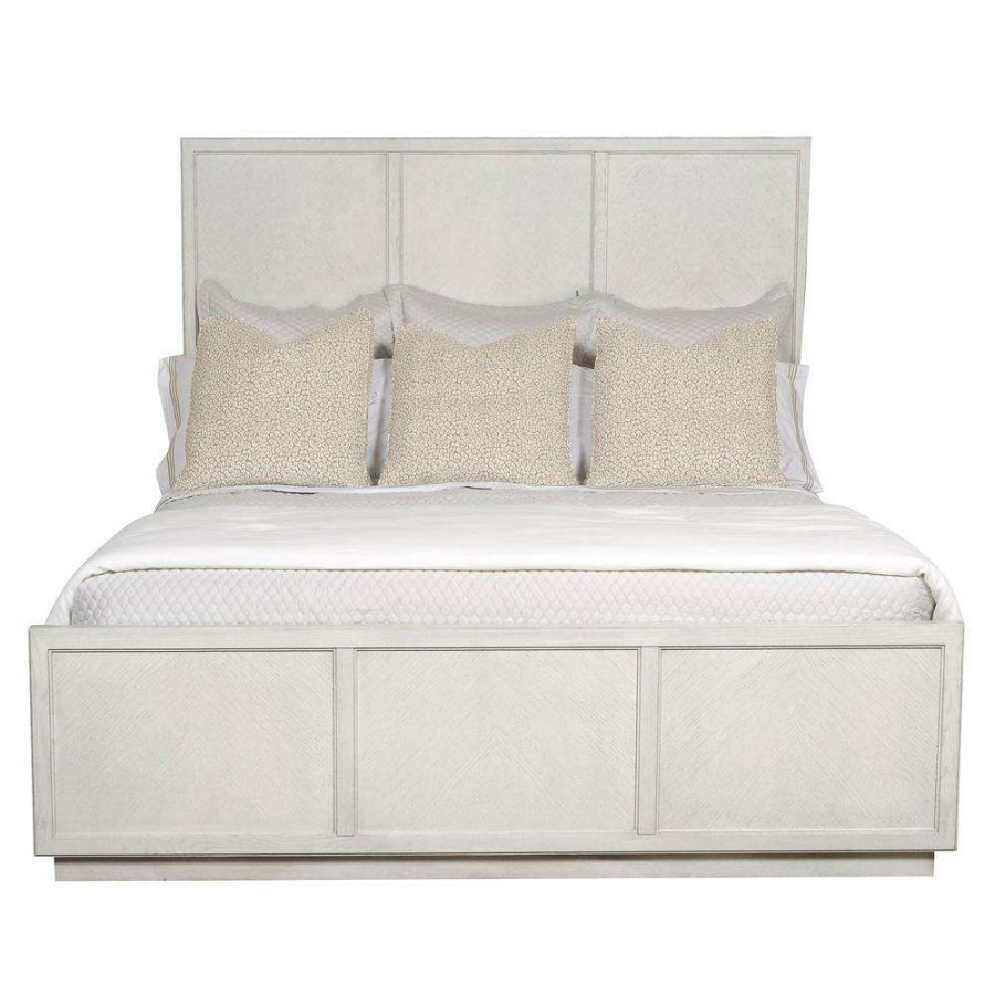 Furniture * | Vanguard Walt Modern Classic White Oak Wood Classic Bed King Best Quality