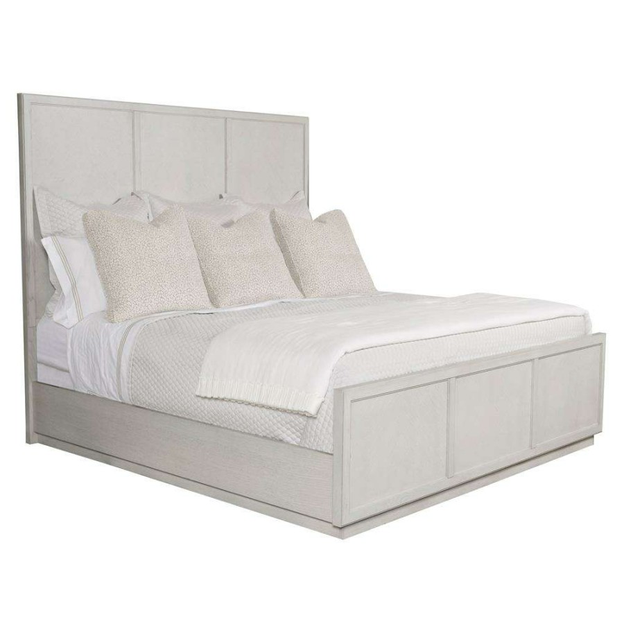 Furniture * | Vanguard Walt Modern Classic White Oak Wood Classic Bed King Best Quality