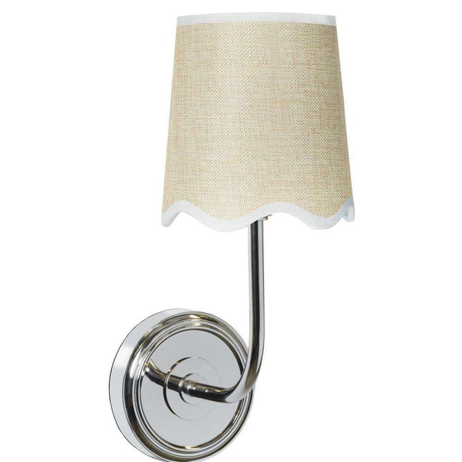 Lighting * | Regina Andrew Coastal Living Ariel Polished Nickel Steel Armed Wall Sconce Exactly Discount