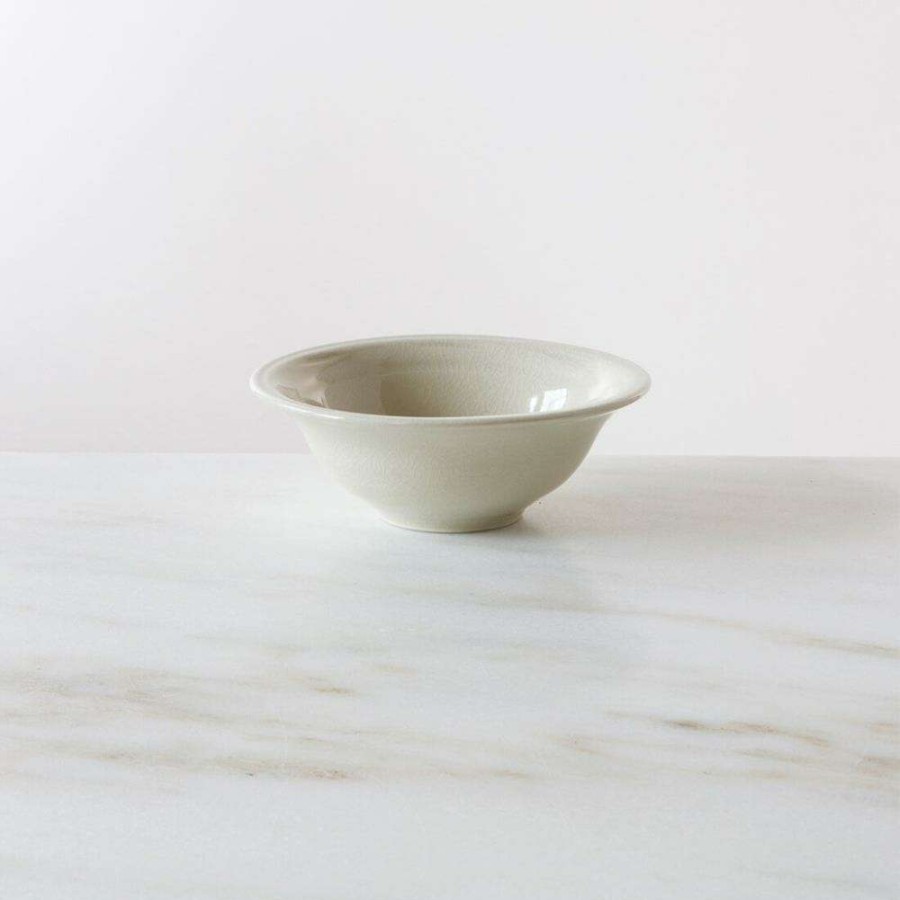 Dining & Bar * | Simon Pearce Modern Classic Belmont 6 Round Crackle Ivory Stoneware Bowl Best Sale