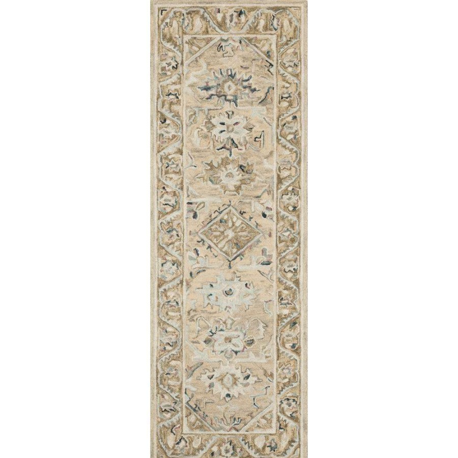 Rugs * | Loloi Beatty French Country Beige Wool Floral Patterned Rug 9'3 X13 Best Quality