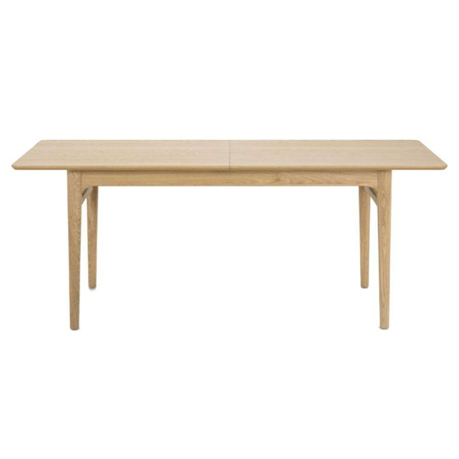 Furniture * | Hunter Mid Century Natural Oak Rectangular Extendable Dining Table 78-98 W Promotion