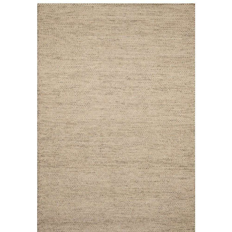 Rugs * | Loloi Oakwood Coastal Beach Wheat Green Flat Wool Rug 5'X7'6 Excellent Quality