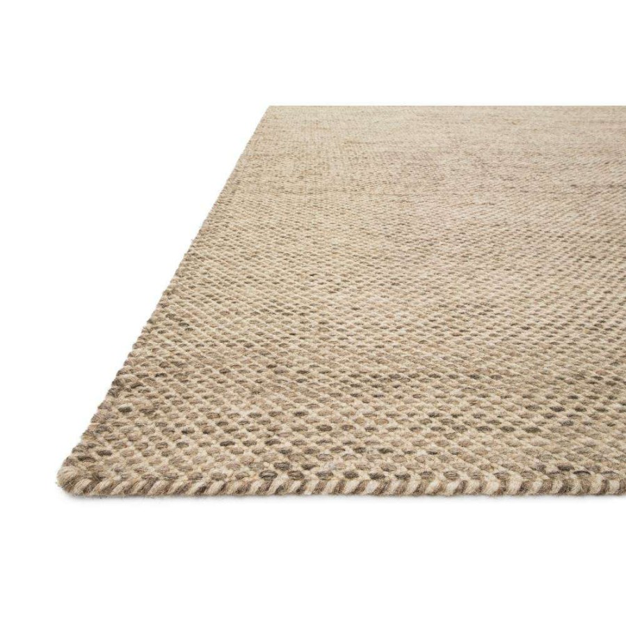 Rugs * | Loloi Oakwood Coastal Beach Wheat Green Flat Wool Rug 5'X7'6 Excellent Quality