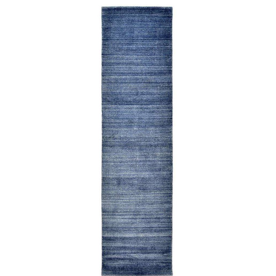 Rugs * | Solo Rugs Harbor Modern Blue Wool Solid Rug 2'6 X8 Exclusive Design