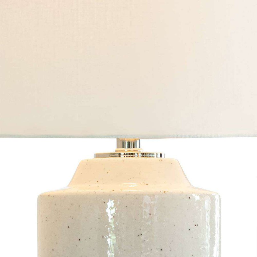 Lighting * | Regina Andrew Southern Living Markus French White Ceramic White Shade Table Lamp Fire Sale