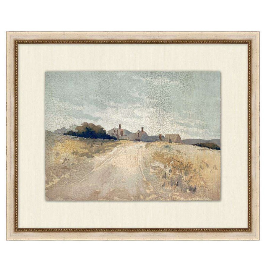 Art * | Caroline French Country Beige Landscape Natural Frame Illustration 3 Reliable Quality