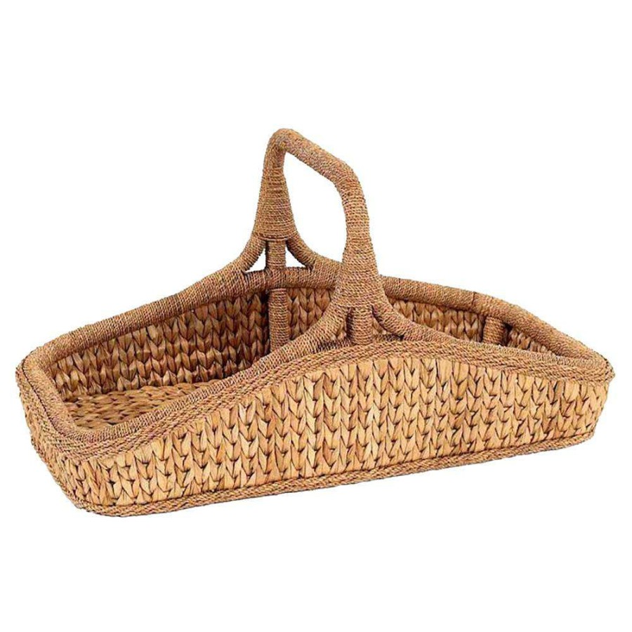 Decor * | Mainly Baskets Sweater Weave Coastal Natural Handwoven Rattan Decorative Basket Exactly Discount